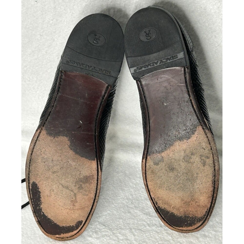 Stacy Adams Madison Anaconda Plain Toe Oxford Mens Size 12 D Black Formal Attire - Picture 2 of 14